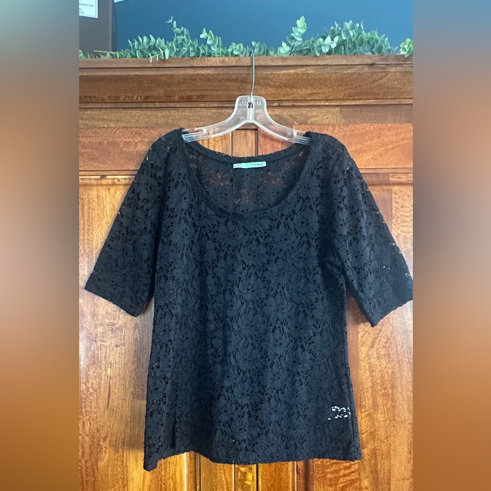 Maurices Black Lace Top